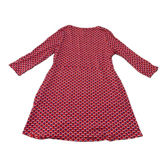 Boden Tory jersey red rainbow dress womens 14 large new 3/4 sleeve casual cute - Picture 4 of 10